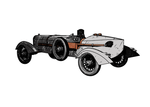 Grunge style classic car png
