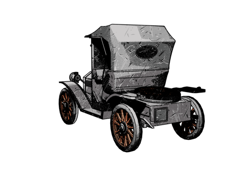 Classic style vintage car png