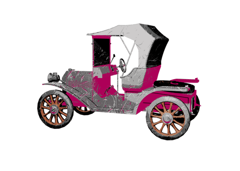 Grunge style classic car png