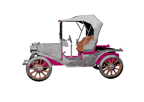 Grunge style classic car png