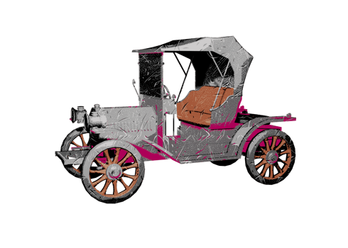 Grunge style classic car png