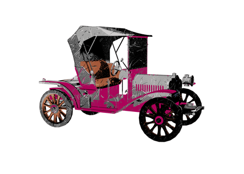 Grunge style classic car png
