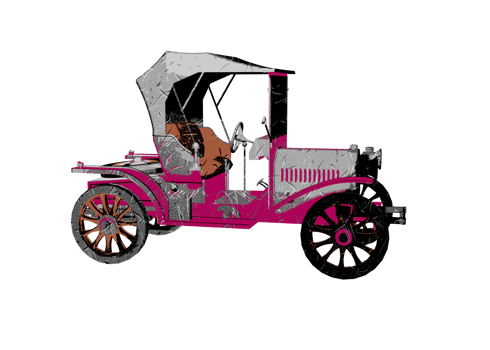 Grunge style classic car png