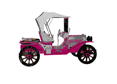 Grunge style classic car png