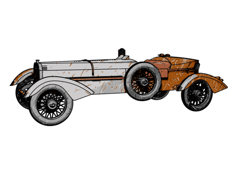 Classic style vintage car png