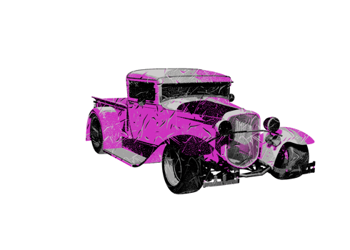 Grunge style classic car png