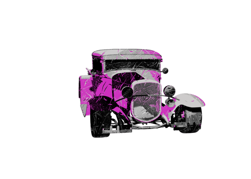Grunge style classic car png