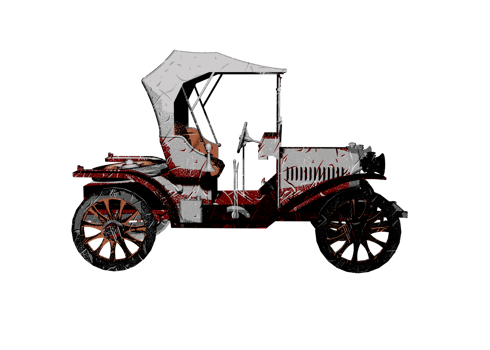 Grunge style classic car png