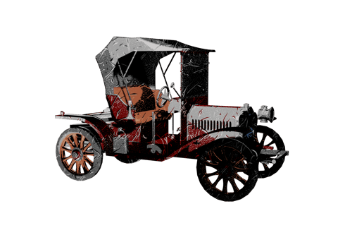 Grunge style classic car png