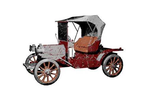Grunge style classic car png