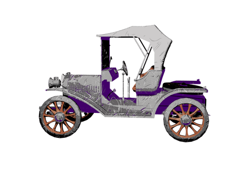 Grunge style classic car png
