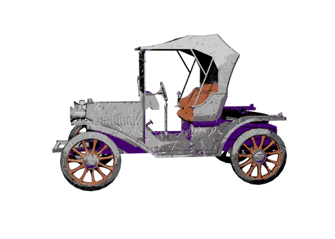 Grunge style classic car png