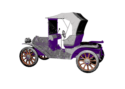 Grunge style classic car png