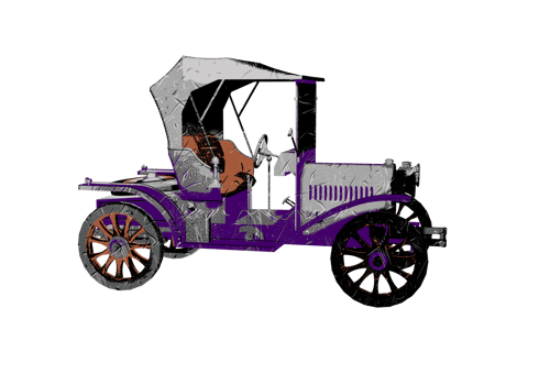 Grunge style classic car png
