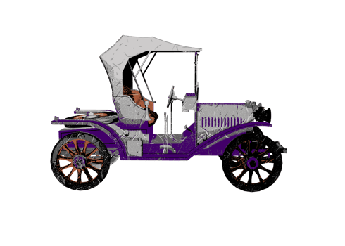 Grunge style classic car png