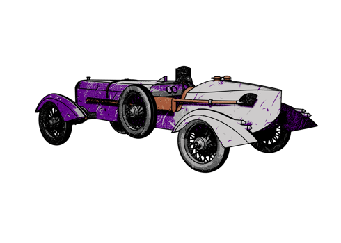 Grunge style classic car png