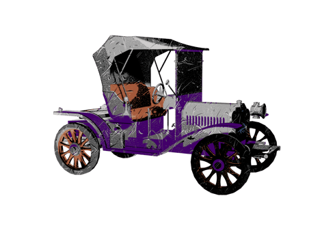 Grunge style classic car png