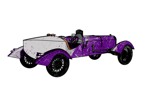 Grunge style classic car png
