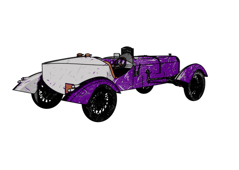 Grunge style classic car png