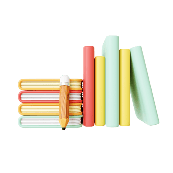 Books 3d illustration png