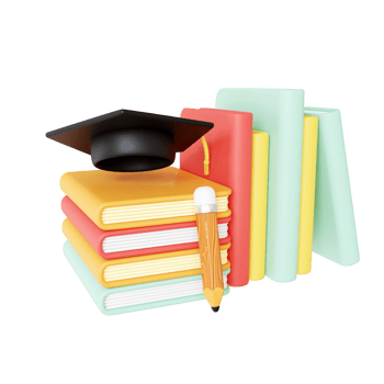 Books 3d illustration png