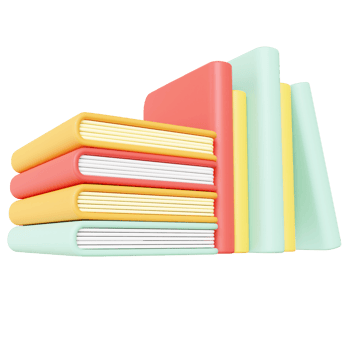 Books 3d illustration png