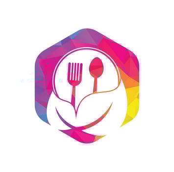 Healthy Food Logo Template. Nature Organic food logo design. vector