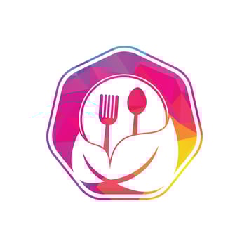 Healthy Food Logo Template. Nature Organic food logo design. vector