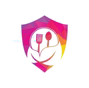 Healthy Food Logo Template. Nature Organic food logo design. vector
