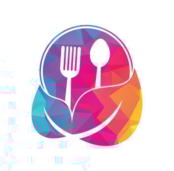 Healthy Food Logo Template. Nature Organic food logo design. vector