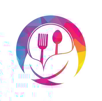 Healthy Food Logo Template. Nature Organic food logo design. vector