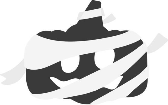 Mummy halloween pumpkin black element. png