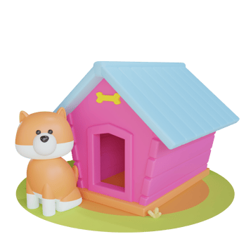 3D Cute Pet dog House png