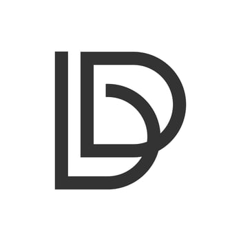 Letter BD Line Geometric Monogram Logo vector