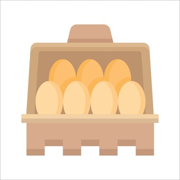 Eggs icon vector with flat style isolated on white background