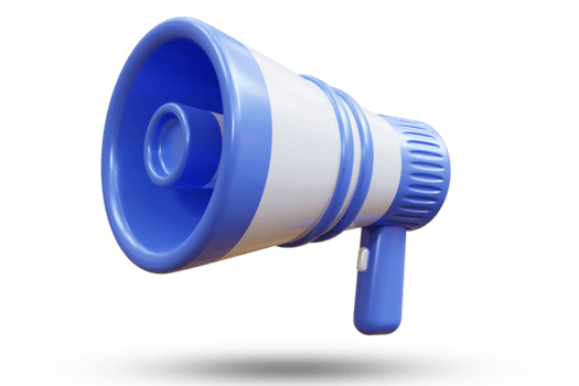 3d megaphone speaker png
