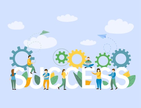 Successful Business people background vector