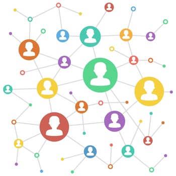 People network icon vector