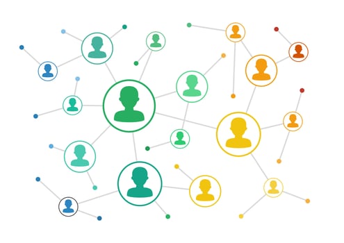 People network icon vector