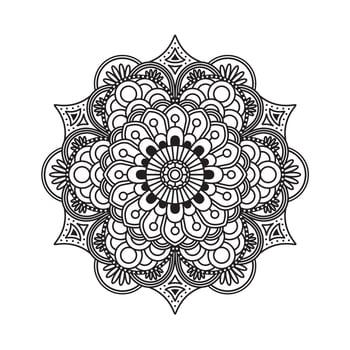 Outline Rangoli icon isolated on white background vector