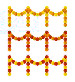 Happy pongal with Flower garland decoration toran vector