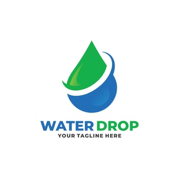 Water drop logo design vector