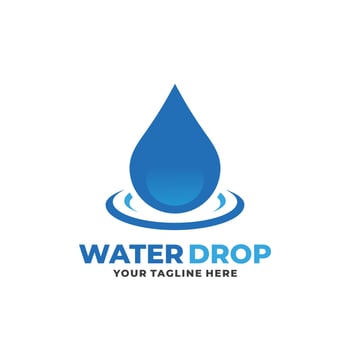 Water drop logo design vector