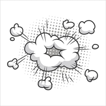 cloud clip art with comic or cartoon concept vector