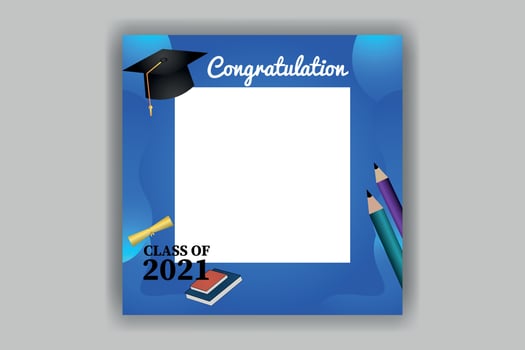 Class Of Graduation Frame Design background vector