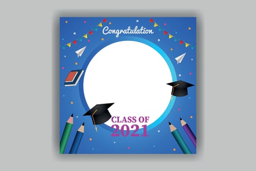 Class Of Graduation Frame Design background vector