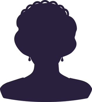 UK, London, 08.09.2022, black silhouette of Queen Elizabeth on white background. Death of the Queen of Great Britain. British symbol. Cartoon style. Vector illustration.