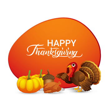 Turkey bird and pumpkin png