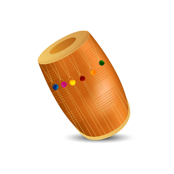 Realistic illustration drum png