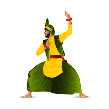 Realistic bhangra illustration png